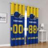 Midkepf Los Angeles Blackout Curtain Panels Custom Name Number Curtains for Bedroom Personalized Football Style Drapes Gift for Men Fans 2 Panels view 2
