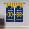 Midkepf Los Angeles Blackout Curtain Panels Custom Name Number Curtains for Bedroom Personalized Football Style Drapes Gift for Men Fans 2 Panels view 3