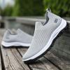 Men's Running Shoes Breathable Knit Slip On Sneakers Lightweight Mesh Workout Casual Sports Shoes Athletic Gym Shoes Grey view 4
