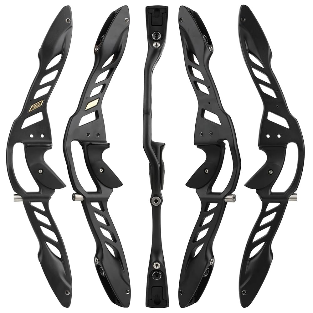 25" ILF Recurve Bow Riser ILF Device Aluminum Alloy Bow Handle American Hunting Recurve Bow Grip Right Handed for Outdoor Archery Shooting (Black)