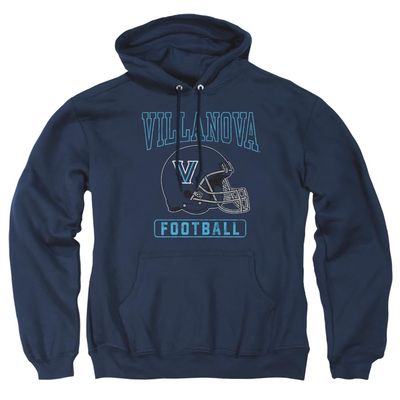 Villanova University Official Football Helmet Unisex Adult Pull-Over Hoodie, Navy, X-Large