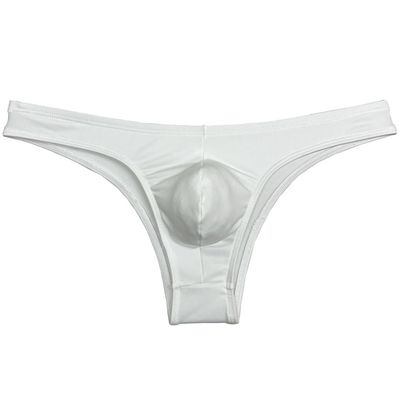 Jaxu Men's Second-skin Feel Bikini Briefs Underwear Absorbent Skimpy Briefs Hipster Half Hip Sports Underpants White XL