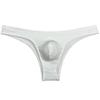 Jaxu Men's Second-skin Feel Bikini Briefs Underwear Absorbent Skimpy Briefs Hipster Half Hip Sports Underpants White XL view 1