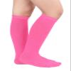 Century Star Toddler Soccer Socks for Girls Boys Baseball Socks Youth Softball Sock Kids Breathable Athletic Socks for Sports 2 Pair Black & Rose 1-3 Years view 2