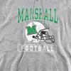 Marshall University Official Football Helmet Unisex Adult Pull-Over Hoodie, Athletic Heather, 2X-Large view 2