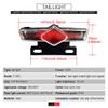 Gaderth Ebike Headlight and Tail Light Sets, LED Night Spotlight Cycling Modification Parts, 48V/36V Front Rear Warning Lights Kit with E-Bike Headlight Turn Signal Rear Light, 12V-72V Switch 24-48V view 2