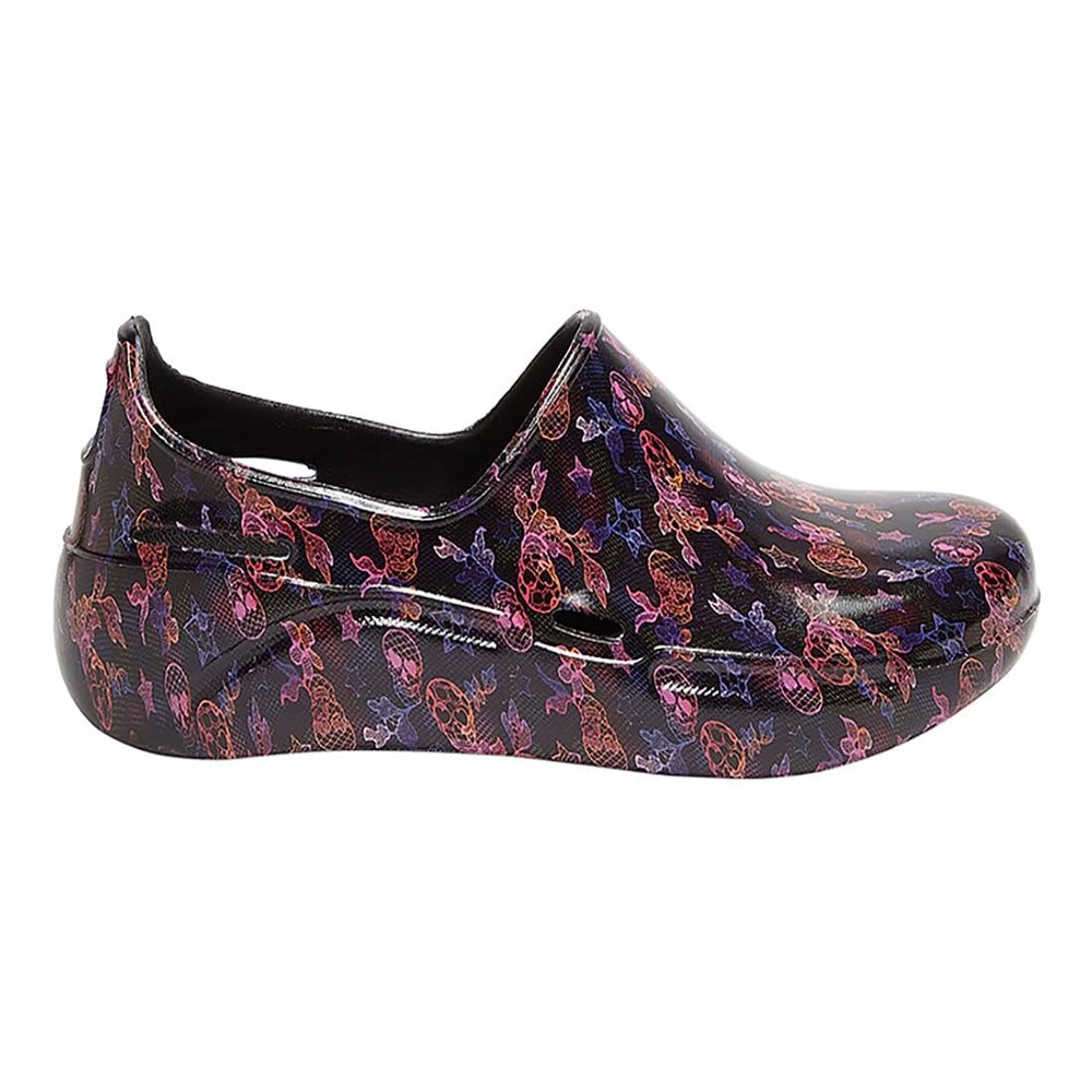 Anywear Streak Work Clogs - Slip-Resistant Clogs for Women & Men - Water-Resistant Nurse Shoes - Easy-Clean Kitchen Shoes - Twilight Noir - 7 Women/5 Men