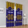 Midkepf Baltimore Blackout Curtain Panels Custom Name Number Curtains for Bedroom Personalized Football Style Drapes Gift for Men Fans 2 Panels view 2