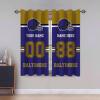 Midkepf Baltimore Blackout Curtain Panels Custom Name Number Curtains for Bedroom Personalized Football Style Drapes Gift for Men Fans 2 Panels view 3