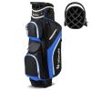 Goplus Golf Cart Bag with 14-Way Top Dividers, Golf Cart Bag Golf Club Bag with 9 Zippered Pockets, Cooler Bag, Rain Hood, Shoulder Strap, Carry Handle, Lightweight Golf Bag for Men Women (Black+Blue) view 1