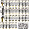 Datanly 100pcs Presta Valve Core Bike Replacement Brass Tubeless Core Alloy Valve Core Remover Tool for Tubeless Road MTB Bike Compatible with Vittoria Stan's Continental Kenda view 1