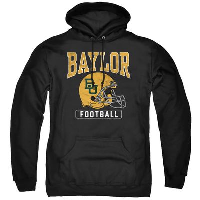 Baylor University Official Football Helmet Unisex Adult Pull-Over Hoodie, Black, Small