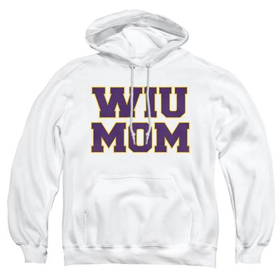 Western Illinois University Official Mom Unisex Adult Pull-Over Hoodie, White, Medium