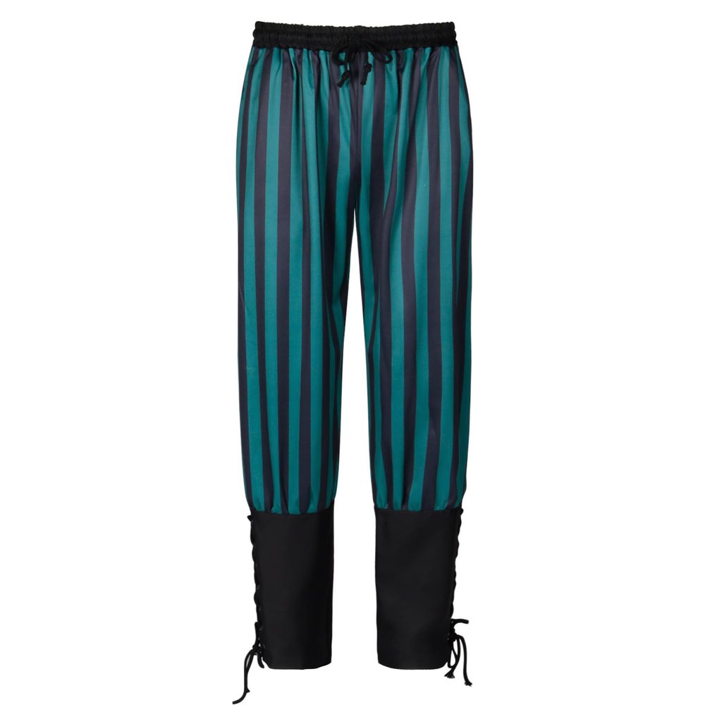 Mens Medieval Capris Drawstring Waist Ankle Banded Pants Viking Navigator Pirate Trousers Renaissance Gothic Pants Green