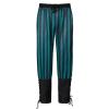 Mens Medieval Capris Drawstring Waist Ankle Banded Pants Viking Navigator Pirate Trousers Renaissance Gothic Pants Green view 1