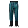 Mens Medieval Capris Drawstring Waist Ankle Banded Pants Viking Navigator Pirate Trousers Renaissance Gothic Pants Green view 3