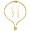 Long tiantian Snake Bracelet Necklace for Women Gold Bendable Snake Jewelry Glexible Choker Necklace for Hollween Party Costume Accessories 2025 view 1