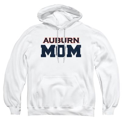 Auburn University Official Mom Unisex Adult Pull-Over Hoodie, White, Small