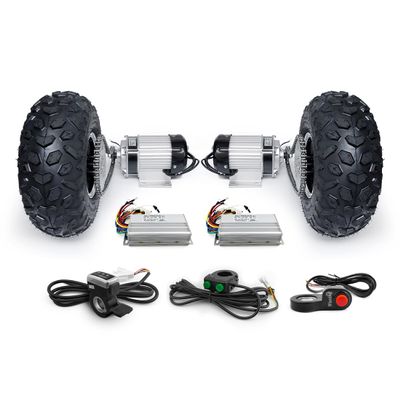 L-faster DIY 145/70-6 Inch 48V 500W Trolley Cart #420Chain Drive Dual Brushless Gear Motor Kit with Reverse Button (48V500W Max 10kph)