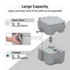 5.3 Gallon Portable Toilet with Detachable Tank and Travel Bag, Pressure Valve, Indoor & Ooutdoor Compact Double Outlet Toilet, Supports 440 LBS and 50 Flushes for Camping, RV Travel, Trips view 2