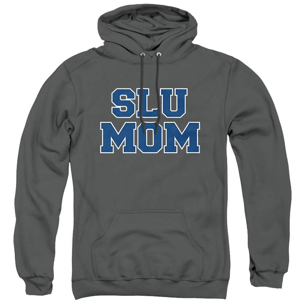 Saint Louis University Official Mom Unisex Adult Pull-Over Hoodie, Charcoal, 2X-Large