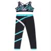 YEAHDOR Kids Girls 2 Pcs Sport Outfit Crop Top with Leggings Set Gymnastics Dance Athletic Outfits Lily 12 Years view 3