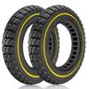 Felixstory 10x2.0 Off road Solid tire, Replaceable 10x2/54-152 10x2.125 OEM Tires, Fit for TurboAnt X7 Pro X7 Max Gotrax G4 G Max Ultra Electric Scooter, 10 Inch Front Rear Tubeless Tire Yellow 2pcs view 1