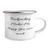Backpacking Makes Me Happy. You, not so much. 12oz Camper Mug, Backpacking Present From Friends, Joke For Men Women, Hiking, Camping, Outdoor gear, Travel view 2