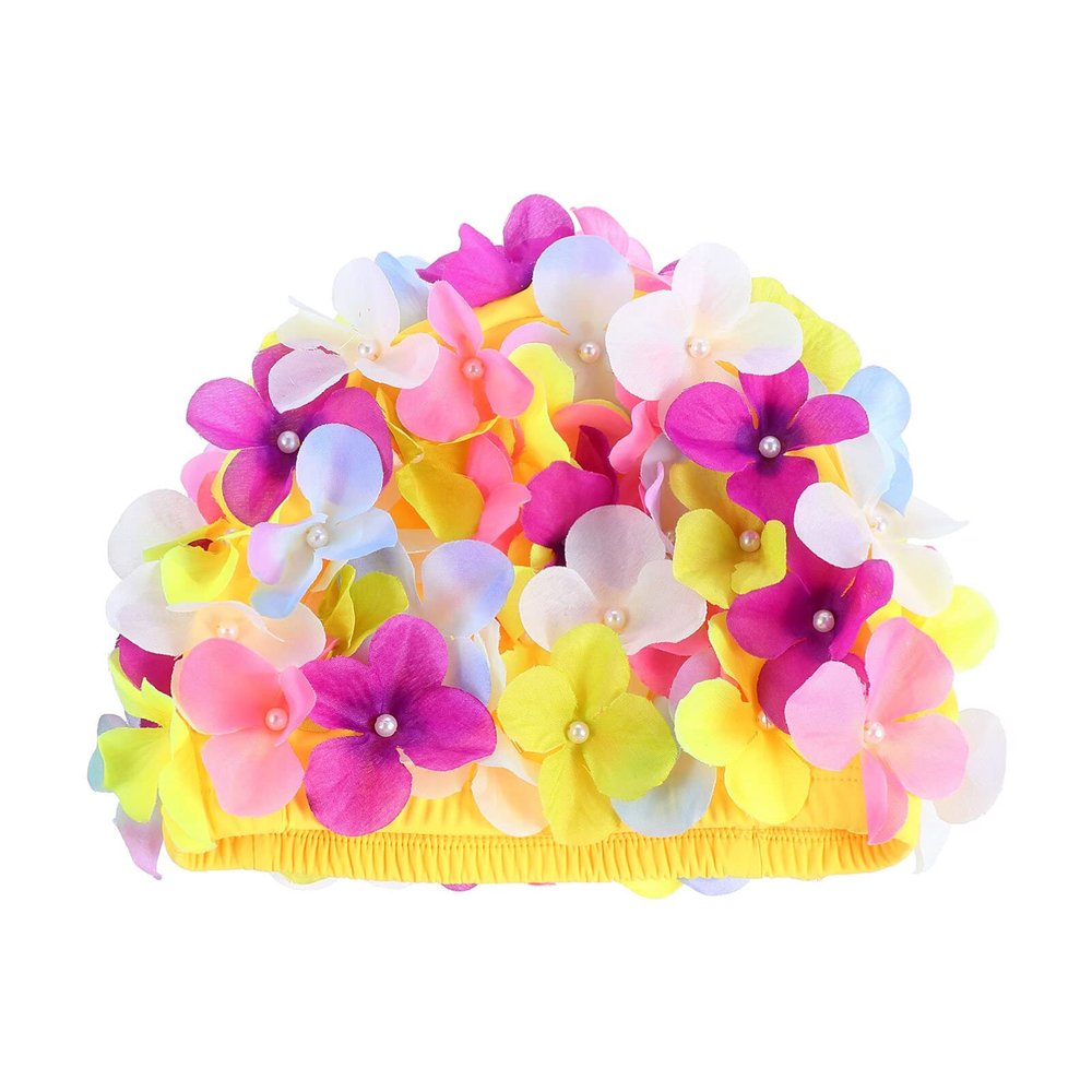 IMIKEYA 1pc Handmade Swimming Cap Anti-Skid Swim Cap Ladies White Socks Ladies Hats Women Swim Cap Shape Swimming Cap Stylish Summer Beach Nylon Fabric Man Three-Dimensional