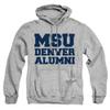 Metro State University of Denver Official Alumni Unisex Adult Pull-Over Hoodie, Athletic Heather, 3X-Large view 1