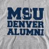 Metro State University of Denver Official Alumni Unisex Adult Pull-Over Hoodie, Athletic Heather, 3X-Large view 2