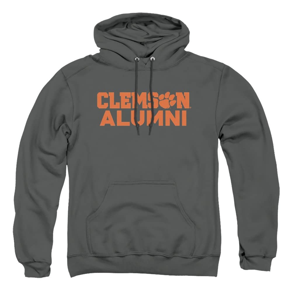 Clemson University Official Alumni Unisex Adult Pull-Over Hoodie, Charcoal, 2X-Large