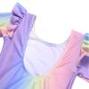 Arshiner Girls Gymnastics Leotards Ruffle Long Sleeve Shimmer Ballet Unitard Dancewear for 3-10 Years view 3