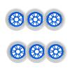 JHKJ Inline Wheels Replacement Wheels 90MM 100MM 110MM Inline Speed Wheels Hardness 85A 6-Pack White/Pink Colors,Blue,90mm view 1