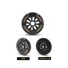 JHKJ Inline Replacement Wheels 90MM 100MM 110MM Inline Speed Wheels Hardness 85A Inline Replacement Wheels Double Hardness Design 8-Pack,Black,100mm view 2