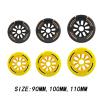 JHKJ Inline Replacement Wheels 90MM 100MM 110MM Inline Speed Wheels Hardness 85A Inline Replacement Wheels Double Hardness Design 8-Pack,Black,100mm view 3