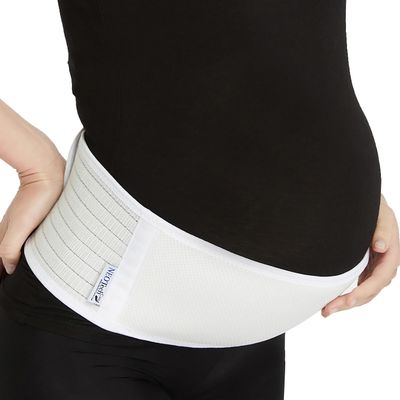 NeoTech Care Adjustable Maternity Belt - Light and Breathable Pregnancy Belly Support Band for Pregnant Women (White, Regular Size)