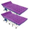 COLMERD 2 Pack Camping Cot with Mattress Comfortable Sleeping Cot Camping Cots for Adults 2 Person Folding Cot Heavy Duty Cots for Sleeping with Carry Bag Outdoor Indoor Home Vacation view 1