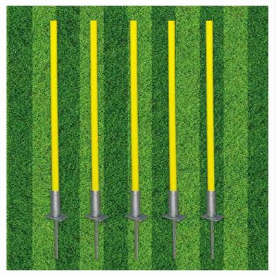 SRNSAEB Set of 5 Poles Spring Loaded Poles, 4ft/5.7ft Height Highly Visible Training Agility Poles with Metal Spikes for Improve Agility/Speed/Footwork (Size : 1.25m/4ft)