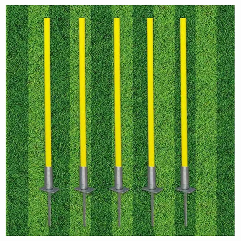 SRNSAEB Set of 5 Poles Spring Loaded Poles, 4ft/5.7ft Height Highly Visible Training Agility Poles with Metal Spikes for Improve Agility/Speed/Footwork (Size : 1.25m/4ft)
