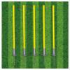 SRNSAEB Set of 5 Poles Spring Loaded Poles, 4ft/5.7ft Height Highly Visible Training Agility Poles with Metal Spikes for Improve Agility/Speed/Footwork (Size : 1.25m/4ft) view 1