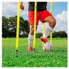 SRNSAEB Set of 5 Poles Spring Loaded Poles, 4ft/5.7ft Height Highly Visible Training Agility Poles with Metal Spikes for Improve Agility/Speed/Footwork (Size : 1.25m/4ft) view 3