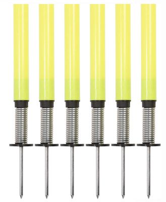 SRNSAEB 5/6/7/8 Pcs Set Training Agility Poles, 1.25m/ 1.75m Tall Football Rugby Basketball Slalom Training Agility Poles for Improve Agility/Speed/Footwork (Color : Yellow-6, Size : 1.25m/4ft)