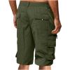 3 Inch Inseam Shorts Men Cargo Shorts Men Big Tall Casual Premium Twill Multi Pockets Tooling Shorts Classic Fit Elastic Waist Shorts Big & Tall Sizes 46-64 Men Cargo Shorts Green M view 2