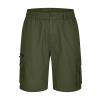 3 Inch Inseam Shorts Men Cargo Shorts Men Big Tall Casual Premium Twill Multi Pockets Tooling Shorts Classic Fit Elastic Waist Shorts Big & Tall Sizes 46-64 Men Cargo Shorts Green M view 3