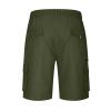3 Inch Inseam Shorts Men Cargo Shorts Men Big Tall Casual Premium Twill Multi Pockets Tooling Shorts Classic Fit Elastic Waist Shorts Big & Tall Sizes 46-64 Men Cargo Shorts Green M view 4