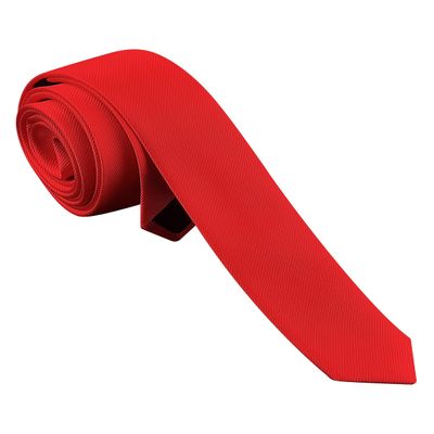Branduce Men's Red Ties Skinny Ties For Men Solid Pure Color 1.58" (4CM) Plain Slim Necktie (TA07-01)