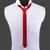 Branduce Men's Red Ties Skinny Ties For Men Solid Pure Color 1.58" (4CM) Plain Slim Necktie (TA07-01) view 2