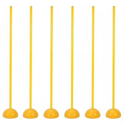 SRNSAEB 1m/ 1.2m/ 1.5m Tall Agility Training Poles, Highly Visible Stable Soccer Training Equipment with Removable Water and Sand Injection Base for Football Field (Color : Yellow-6, Size : 1m/3.3ft)