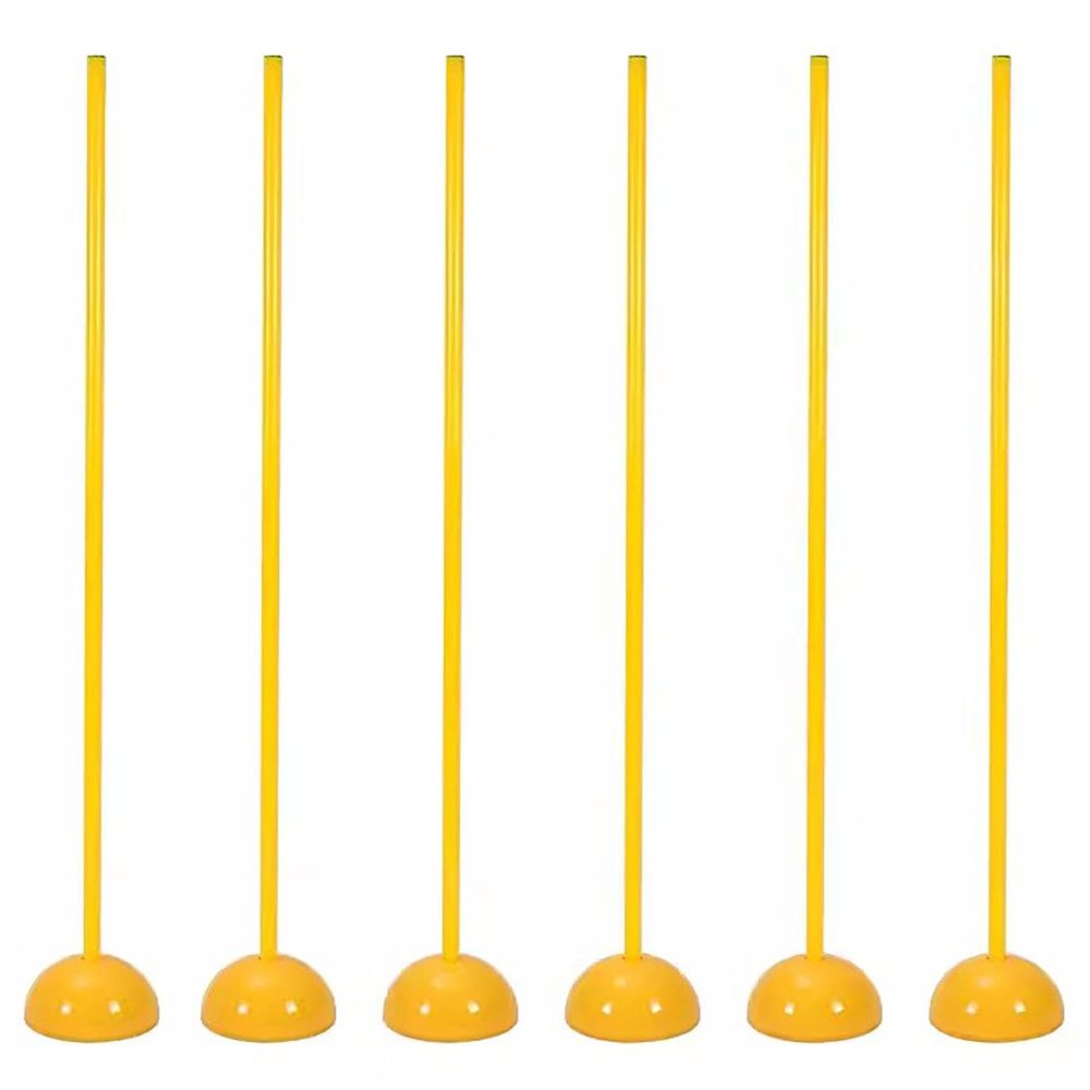 SRNSAEB 1m/ 1.2m/ 1.5m Tall Agility Training Poles, Highly Visible Stable Soccer Training Equipment with Removable Water and Sand Injection Base for Football Field (Color : Yellow-6, Size : 1m/3.3ft)